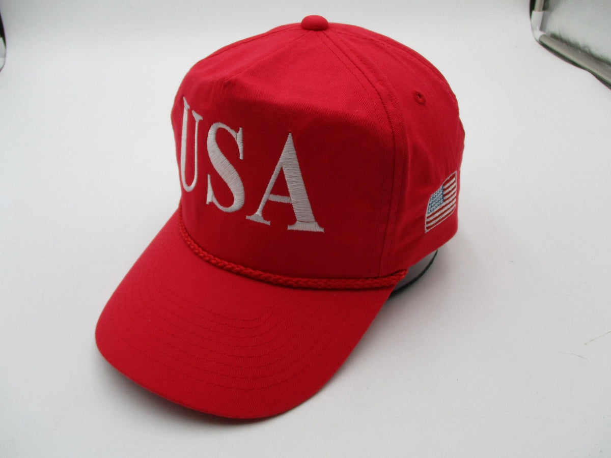 Cobra Hat Cap Snap Back Mens One Size Red USA 45 Flag Embroidered Twill Rope3