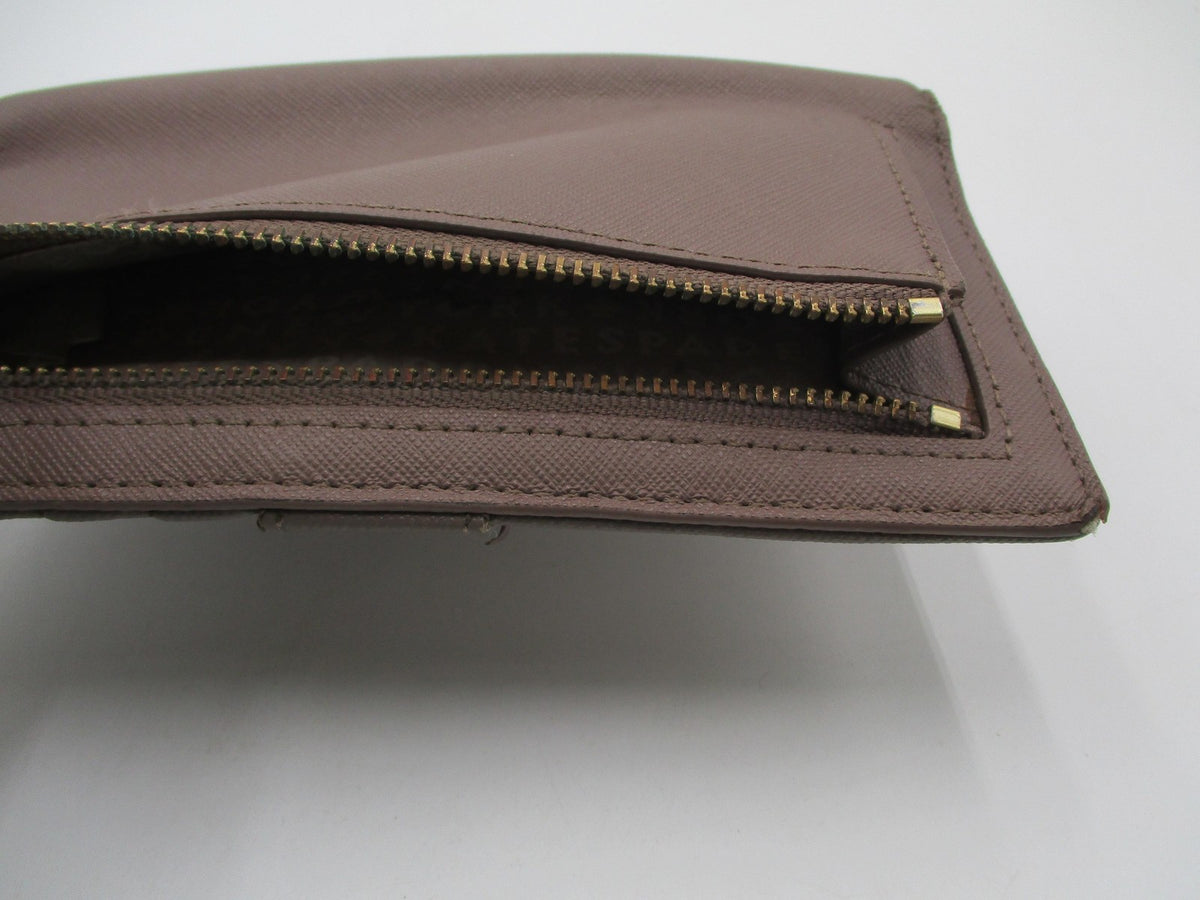 Kate Spade Wallet Women's One Size Brown Leather Wristlet Folding ID Case18