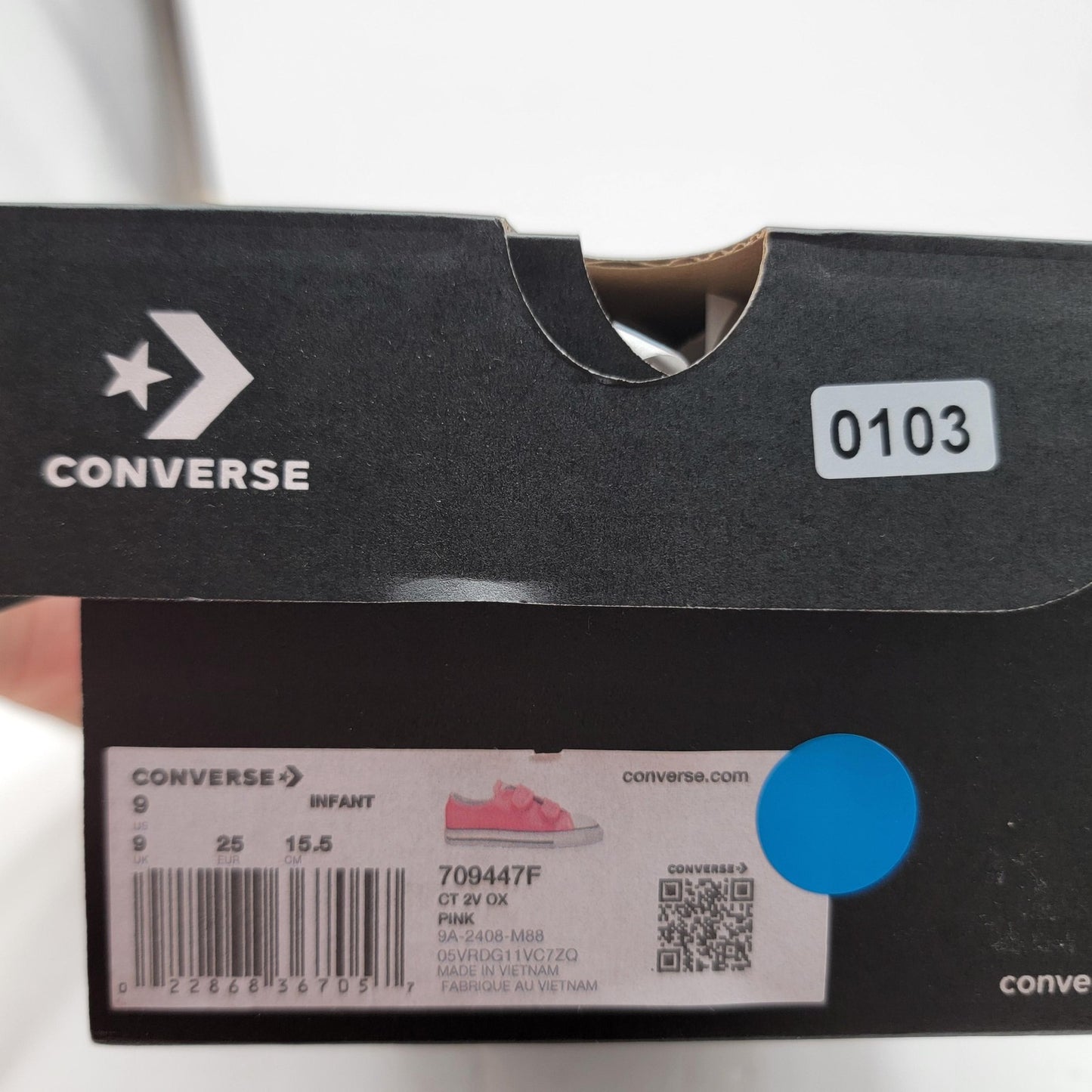Converse All Star CT 2V Ox Shoes Infant Size 9 Pink Canvas Sneakers New8
