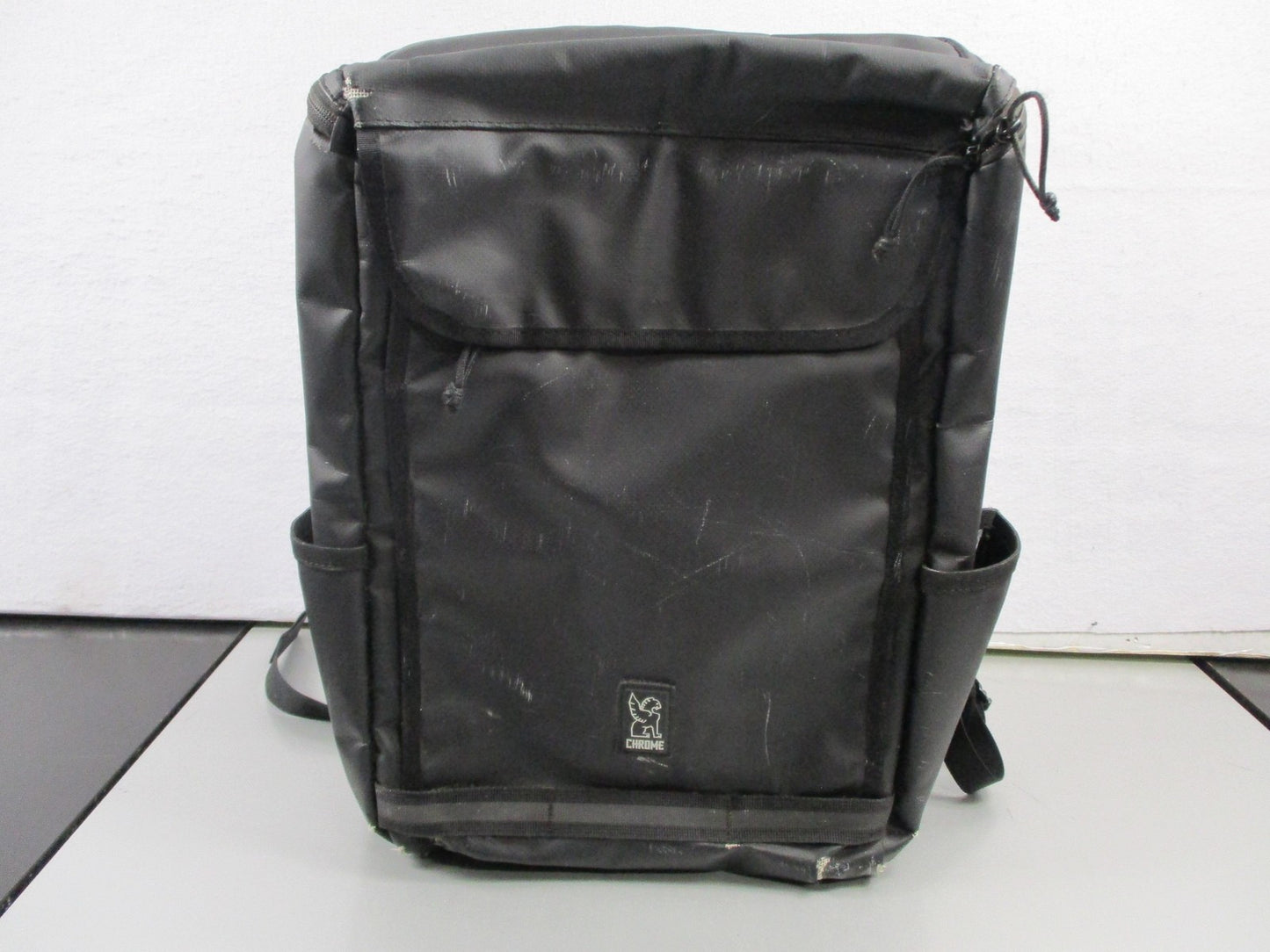 Chrome Black 18" Water Resistant Laptop Backpack Bag Men Travel Gear Urban0