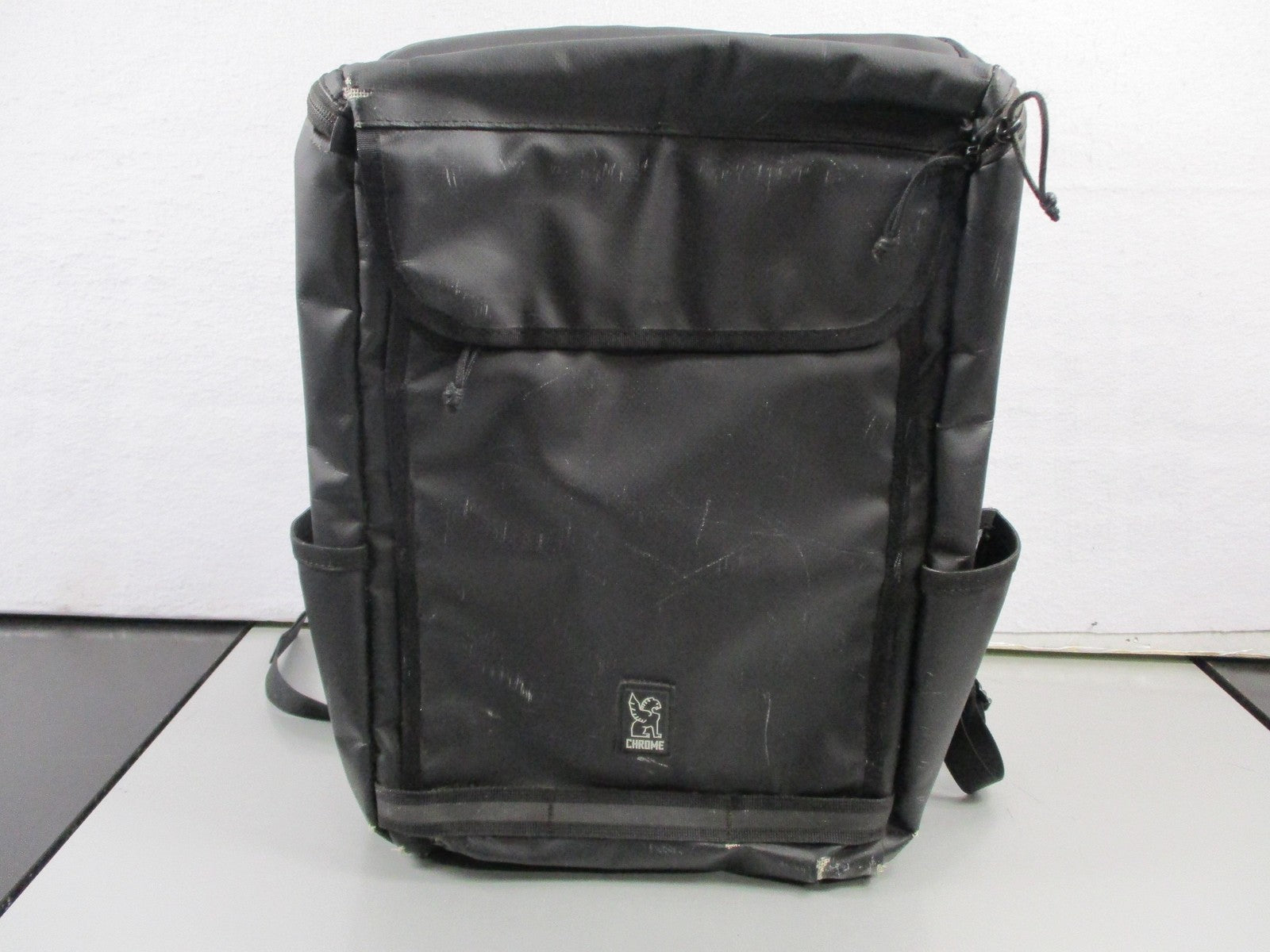 Chrome Black 18" Water Resistant Laptop Backpack Bag Men Travel Gear Urban0