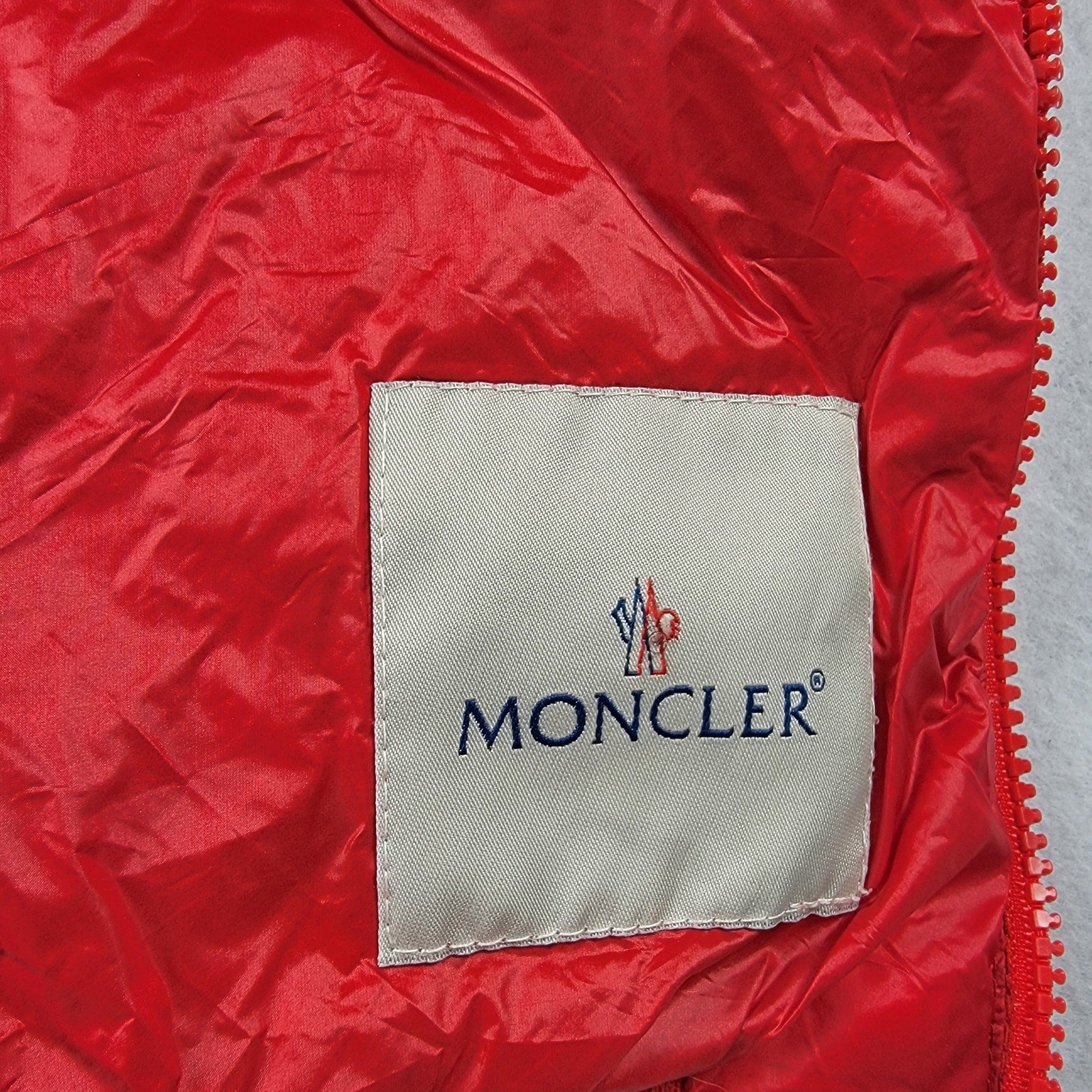 Moncler Kids Eliot Giubbotto Red Down Puffer Jacket Size 8