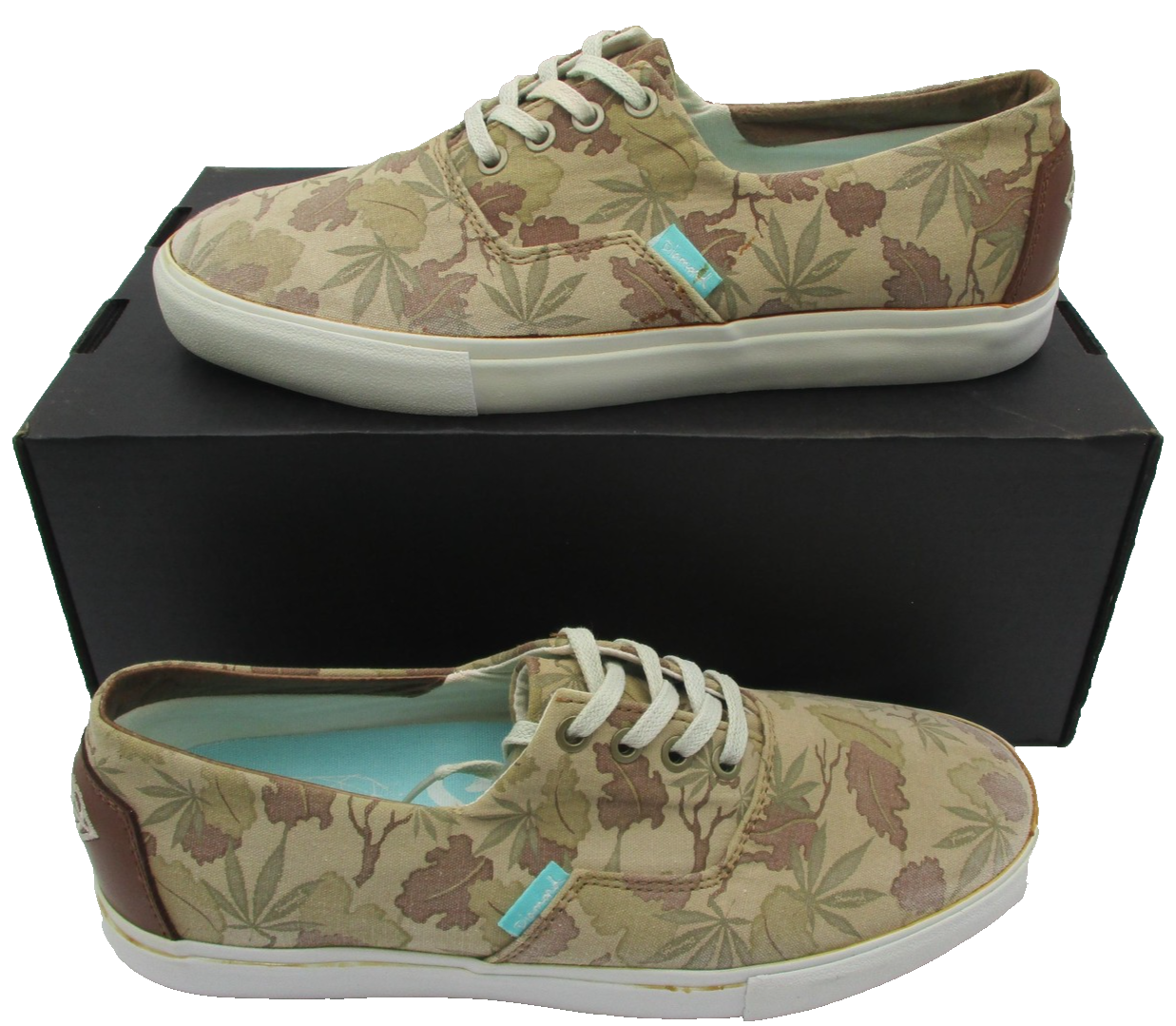 Diamond Supply Co Diamond Cuts Shoes Mens Size 9 Tan Camo C13F103 Sneakers 1Q82
