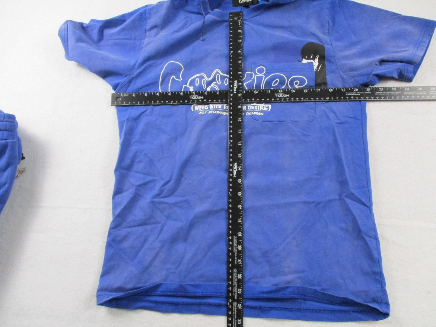 Cookies Sweatsuit Set Mens Medium Blue Weed Graphic T-Shirt Track Pants 420 16767
