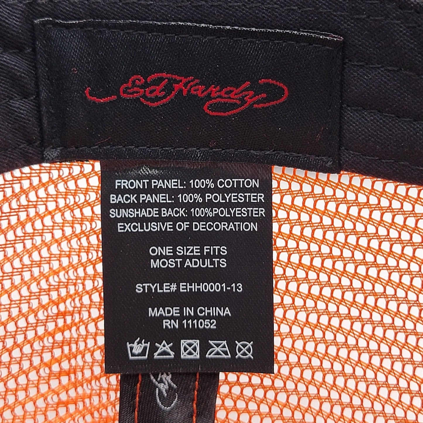 Ed Hardy Hat Cap Snap Back Trucker Mesh Tiger Embroidered Graphic One Size Mens3