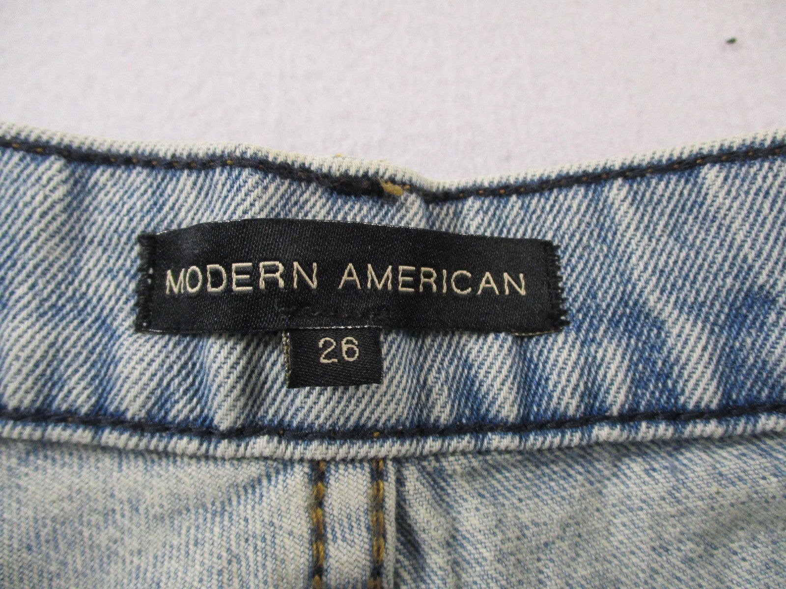 Modern American Rexford Jeans Womens 26 Blue Straight Distressed Frayed Hem 14712