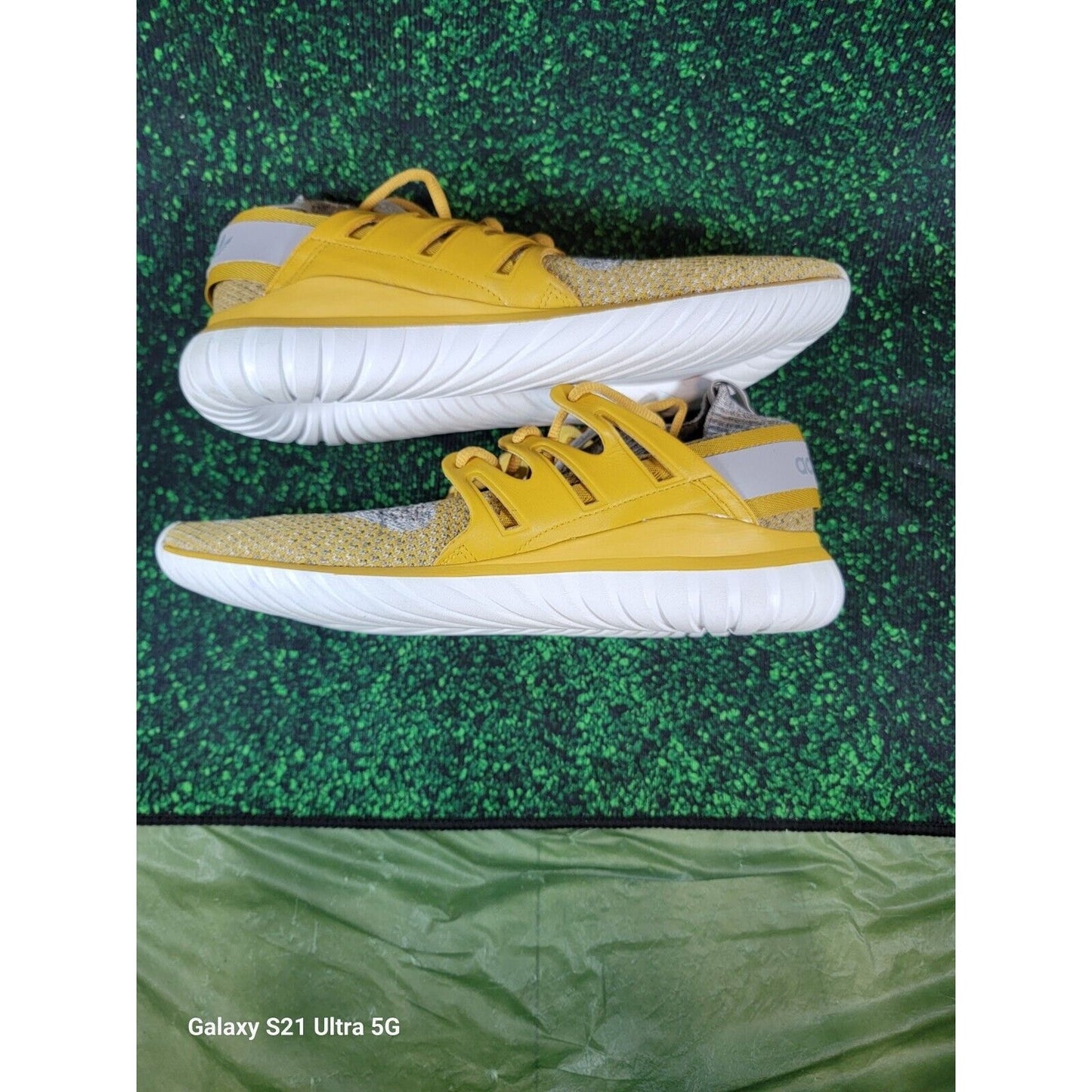 Adidas Mens Tubular Nova BB8407 'Yellow White' Lace Up Sneaker Shoes Sz 12