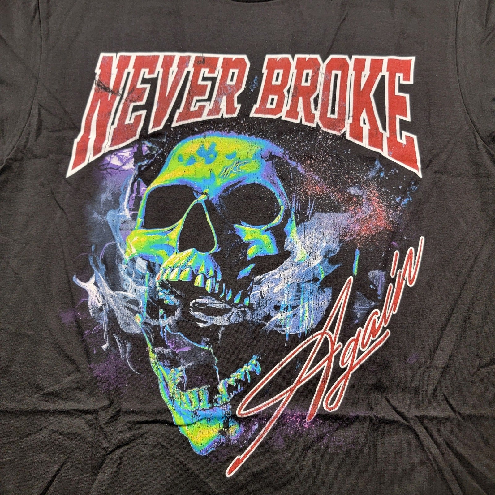 Young Boy Never Broke Again Smoking Skull Tee Black Sz XL2
