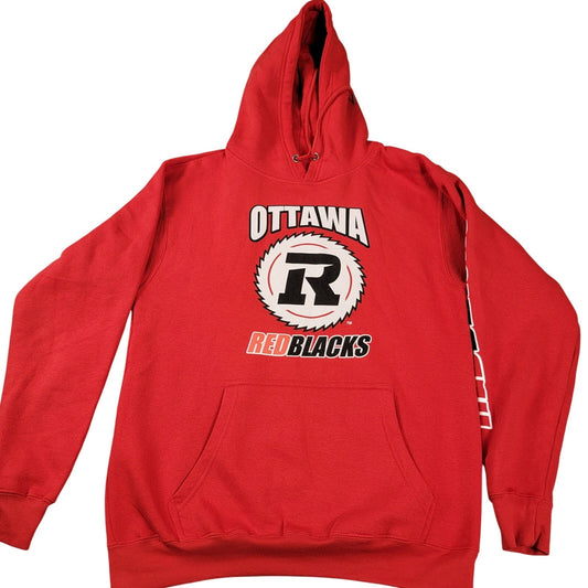 Ottawa RedBlacks Hoodie Red Sz M Canadian Football League