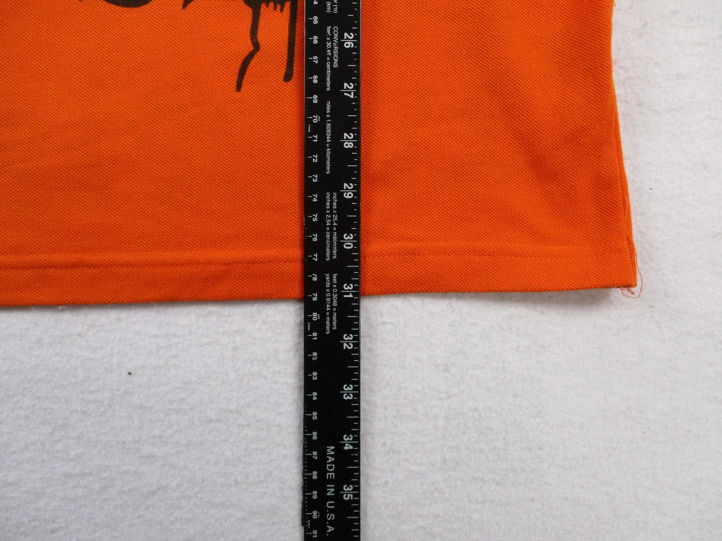 Kaalu Polo Shirt Mens 2XL Orange Rebels Rule Graphic Layered Long Sleeve 17388