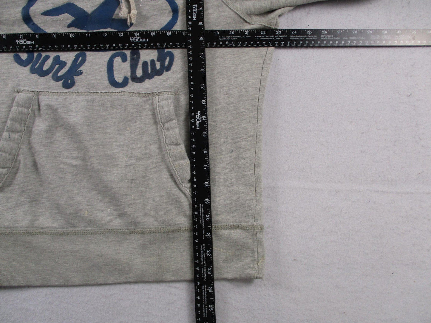 Hollister Hoodie Womens Large Gray Surf Club Graphic Pullover Fleece Sweatshirt9