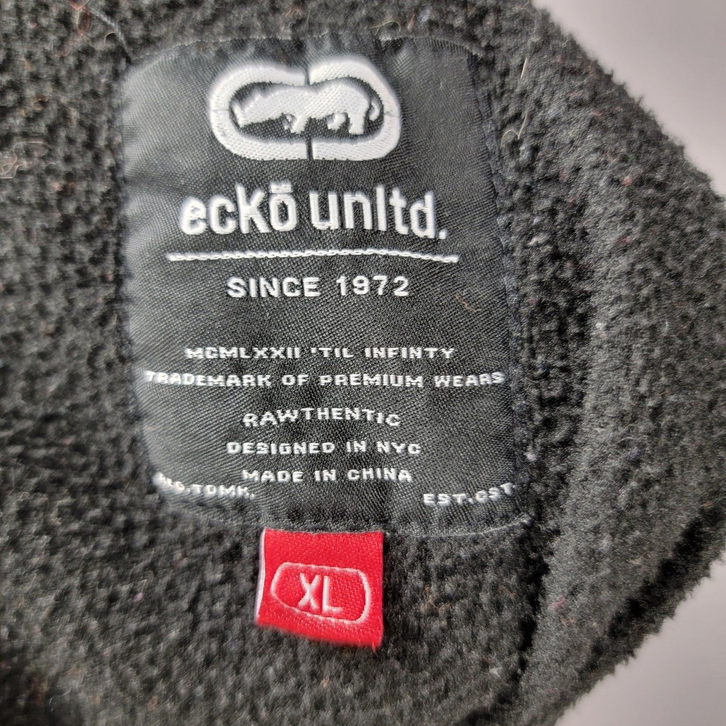 Ecko Unltd Rhino Logo Black Pullover Hoodie Men’s XL