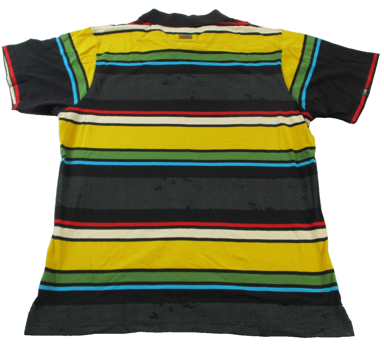 LRG Polo Shirt Mens 2XL Multicolor Striped Short Sleeve Cotton Collared Casual1