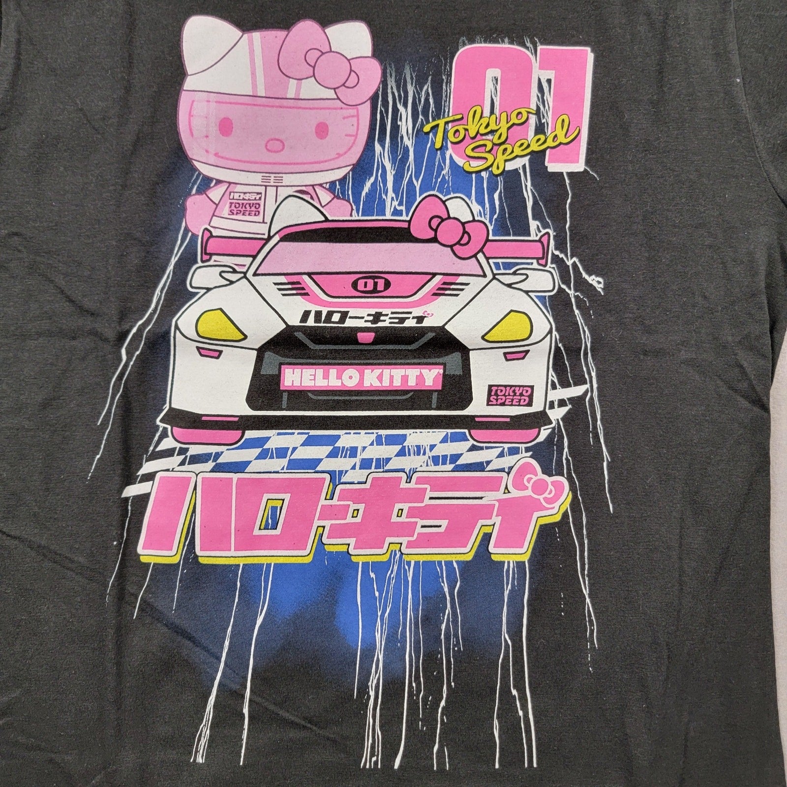 Sanrio Hello Kitty x Tokyo Speed Black T Sz XL3