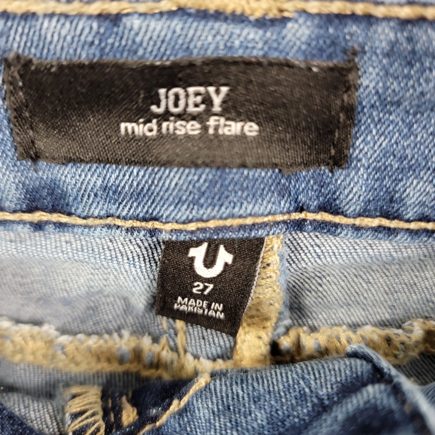 True Religion Joey Flare Jeans  Vintage Blue  Size 27