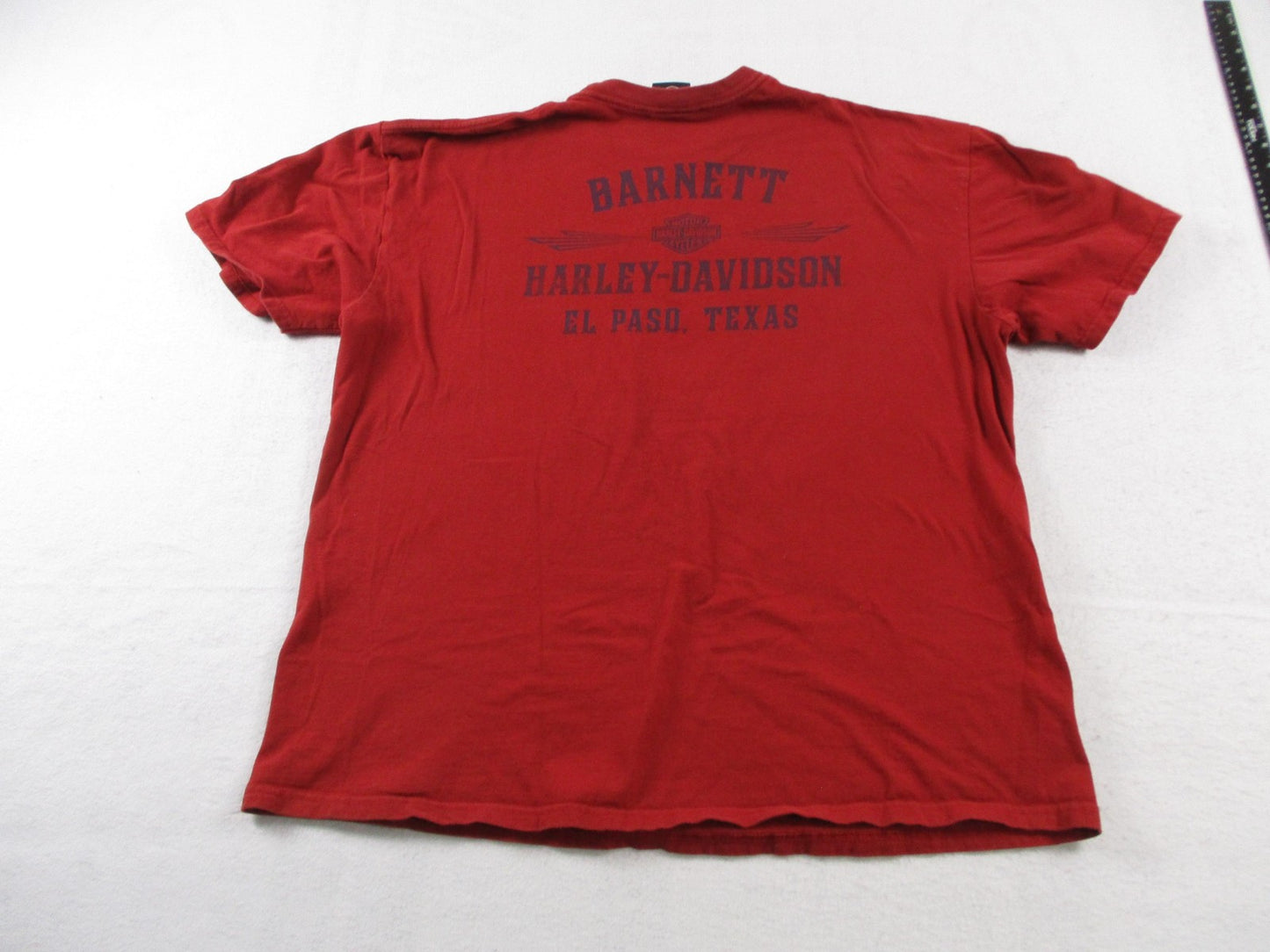Harley-Davidson Shirt Mens 2XL Red Skull Helmet Graphic Barnett El Paso TX8