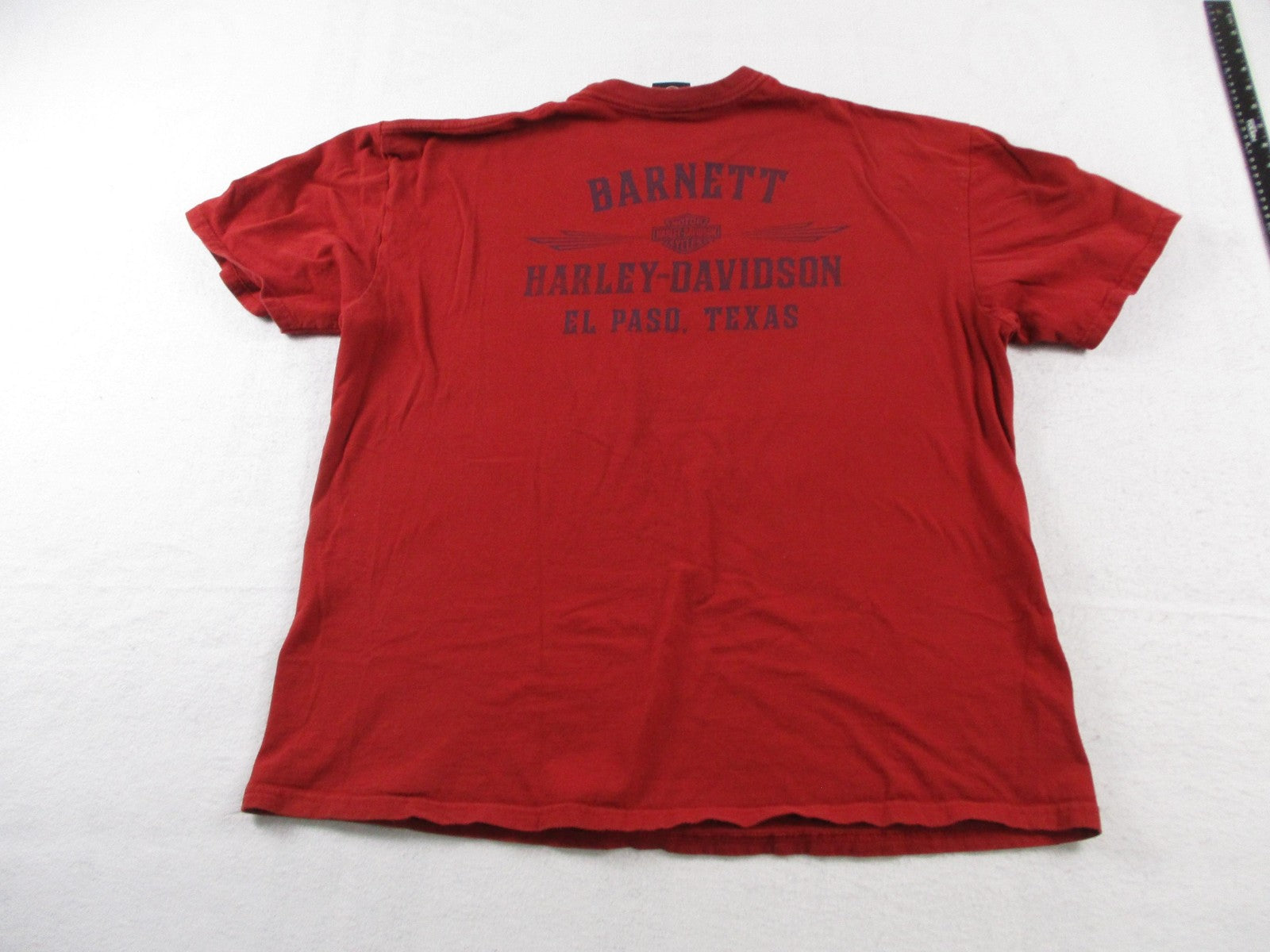 Harley-Davidson Shirt Mens 2XL Red Skull Helmet Graphic Barnett El Paso TX8