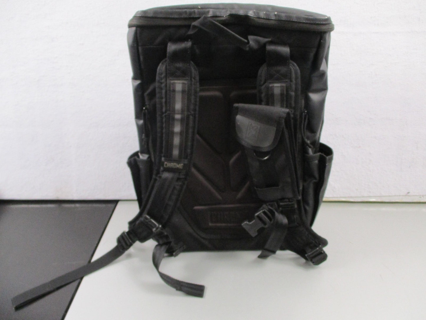 Chrome Black 18" Water Resistant Laptop Backpack Bag Men Travel Gear Urban3