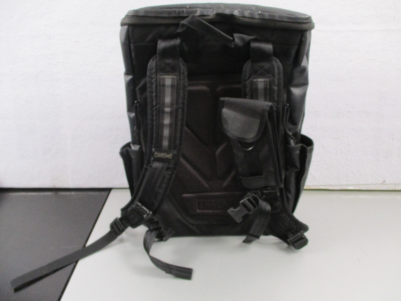 Chrome Black 18" Water Resistant Laptop Backpack Bag Men Travel Gear Urban3
