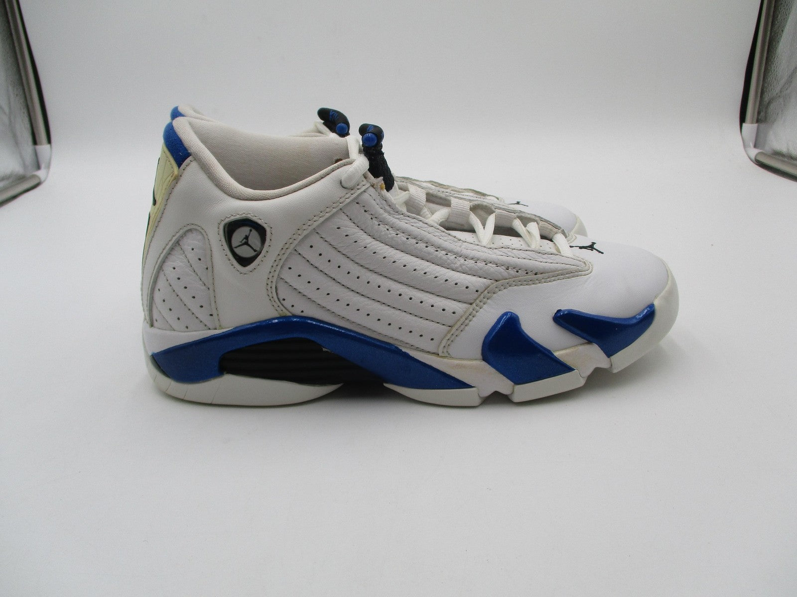 Jordan Air Jordan 14 Retro Shoes Youth Size 5.5Y White Blue Sneakers 487524-1045