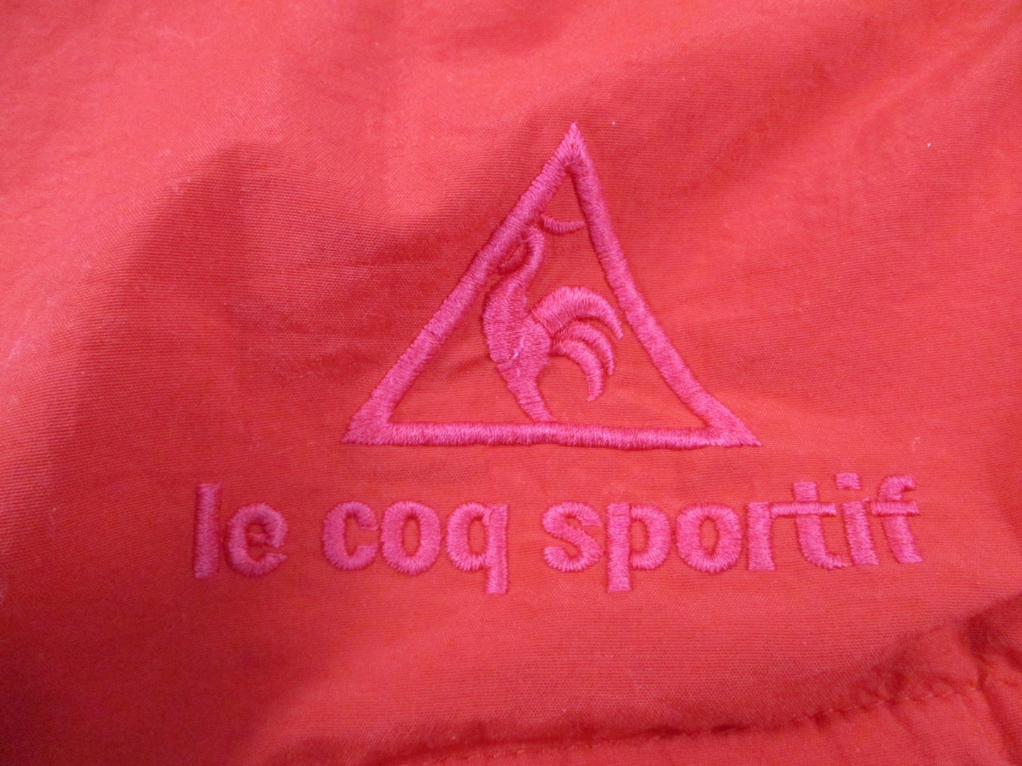 Le Coq Sportif Swim Trunks Men Size M Red Elastic Waist Mesh Lined Preowned 17272