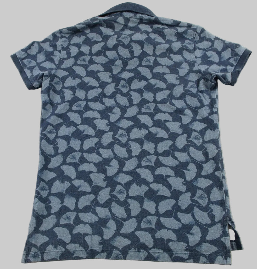 Bonobos Polo Shirt Mens Small Blue Floral Slim Fit Cotton Casual Knit Top1