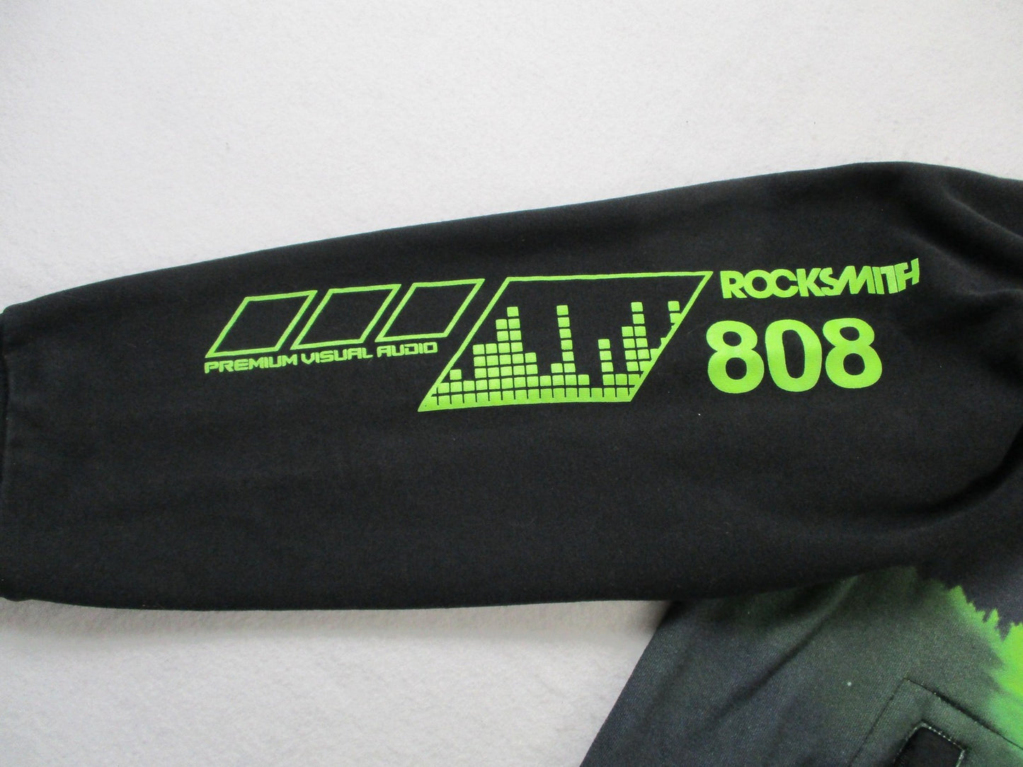 Rocksmith Sweatshirt Mens 2XL Green Fleece Pullover Crewneck Graphic 808 Aurora4