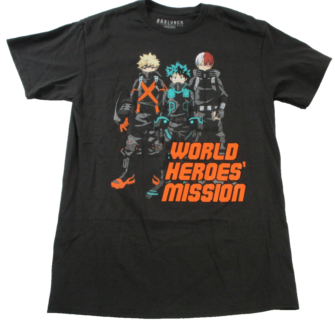 My Hero Academia World Heroes Mission Shirt Men Medium Black BoxLunch Anime 15140