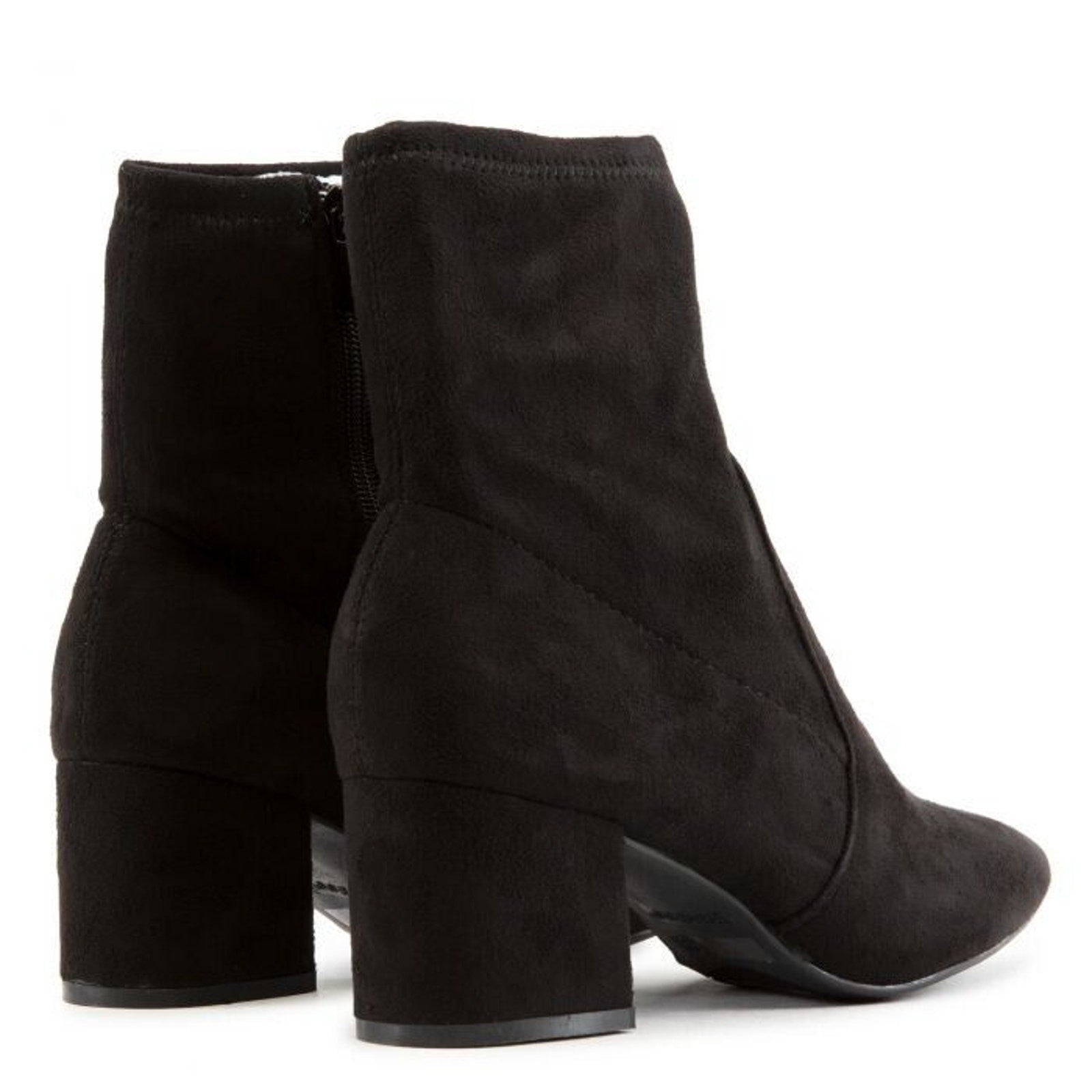 BAMBOO Rapid07 Ankle Boots Size 10W Black New Suede No Box3
