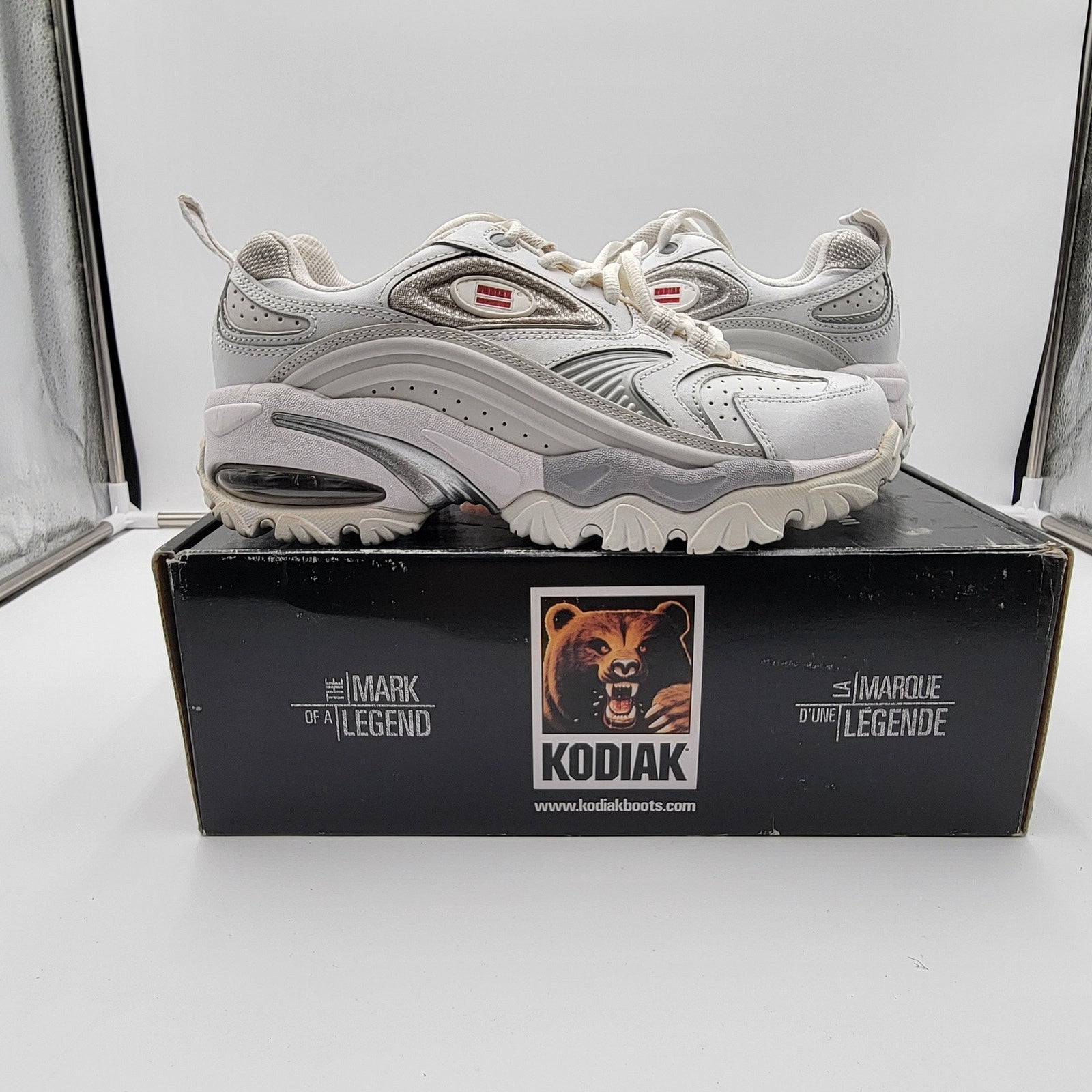 Kodiak Mens Hiking Sneakers White Sz 7.50
