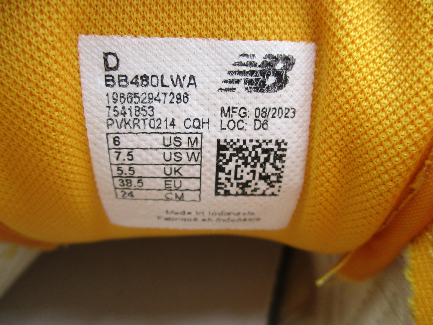 New Balance 480 Shoes Men's Size 6 'Varsity Gold' Suede Sneakers BB480LWA (1F2)16