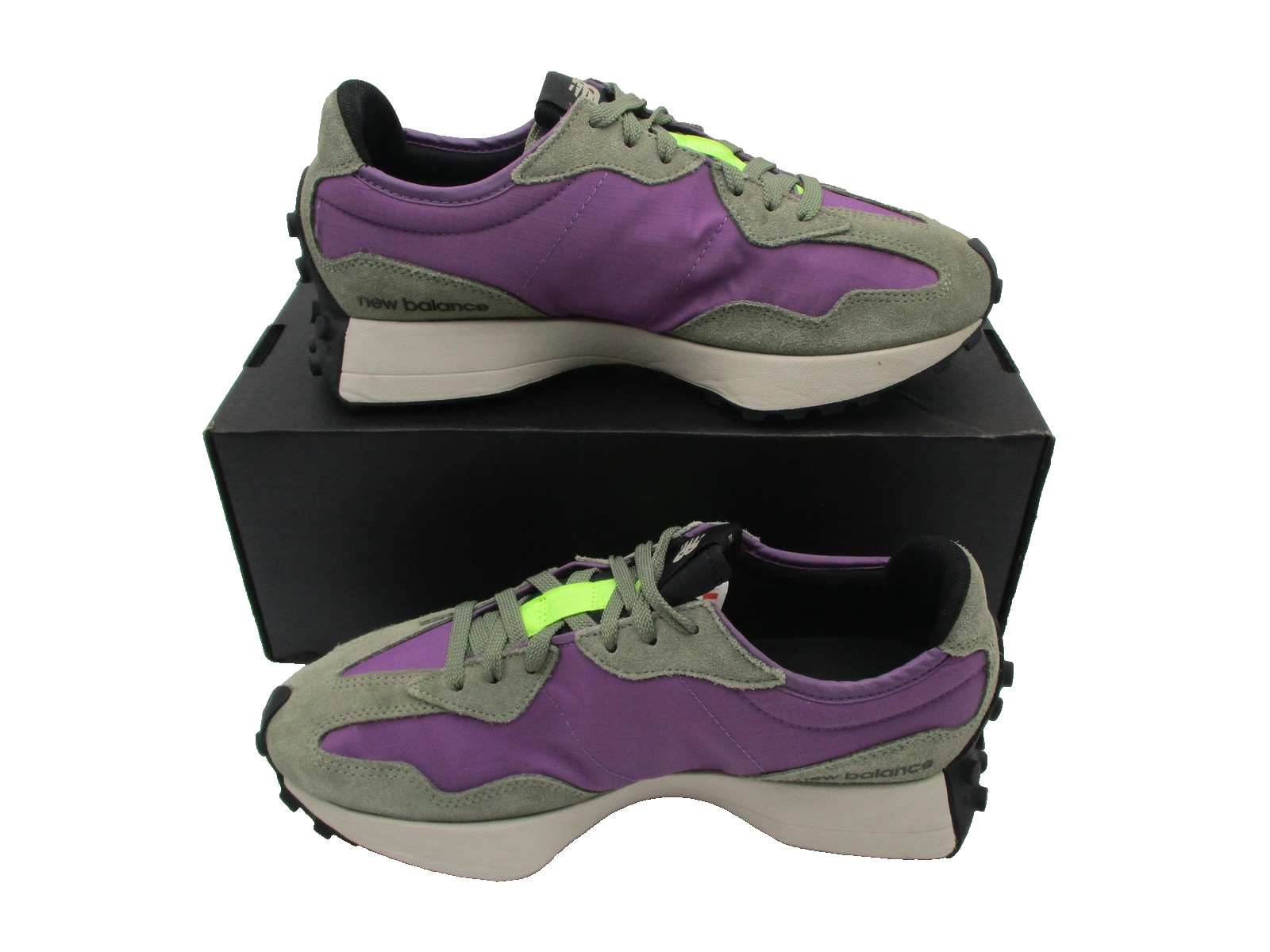 New Balance 327 'Sour Grape Bleached Lime Glow' Mens Sz 8.5 Sneakers MS327TC 1R43