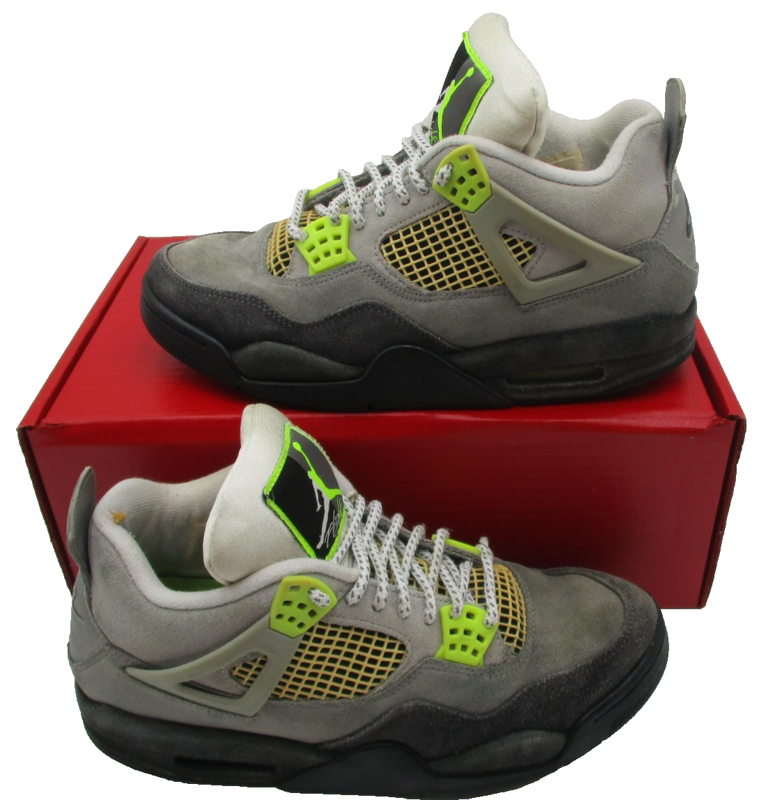 Jordan Air Jordan 4 Retro SE Shoes Mens Size 8 Gray Volt Neon 95 CT5342007 1U22