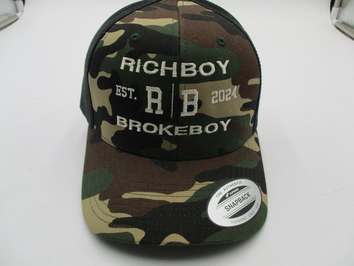 Lids Richboy Brokeboy Hat Cap Snap Back Mens One Size Camo Trucker Mesh RB 20240