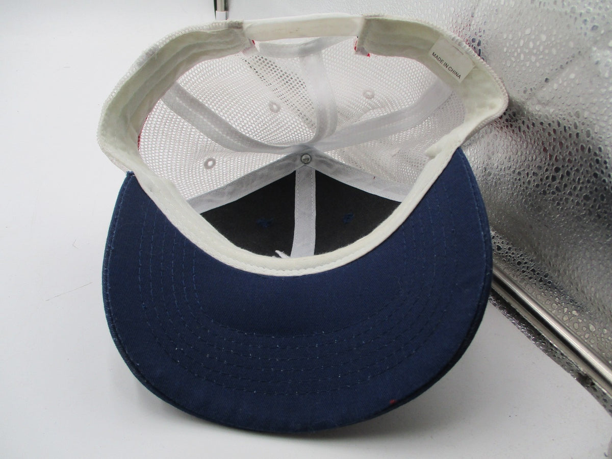 Atlanta Braves Hat Cap Snap Back One Size Blue MLB Baseball Mens Mesh Trucker8