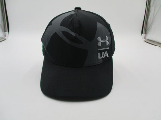 Under Armour Hat Cap Baseball Fitted Boys Medium Black UA Logo Stretch0