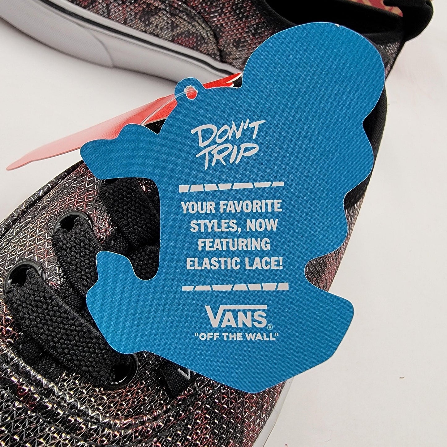 Vans Authentic Elastic Youth Leopard Mesh Lace-Up Sneakers NIB