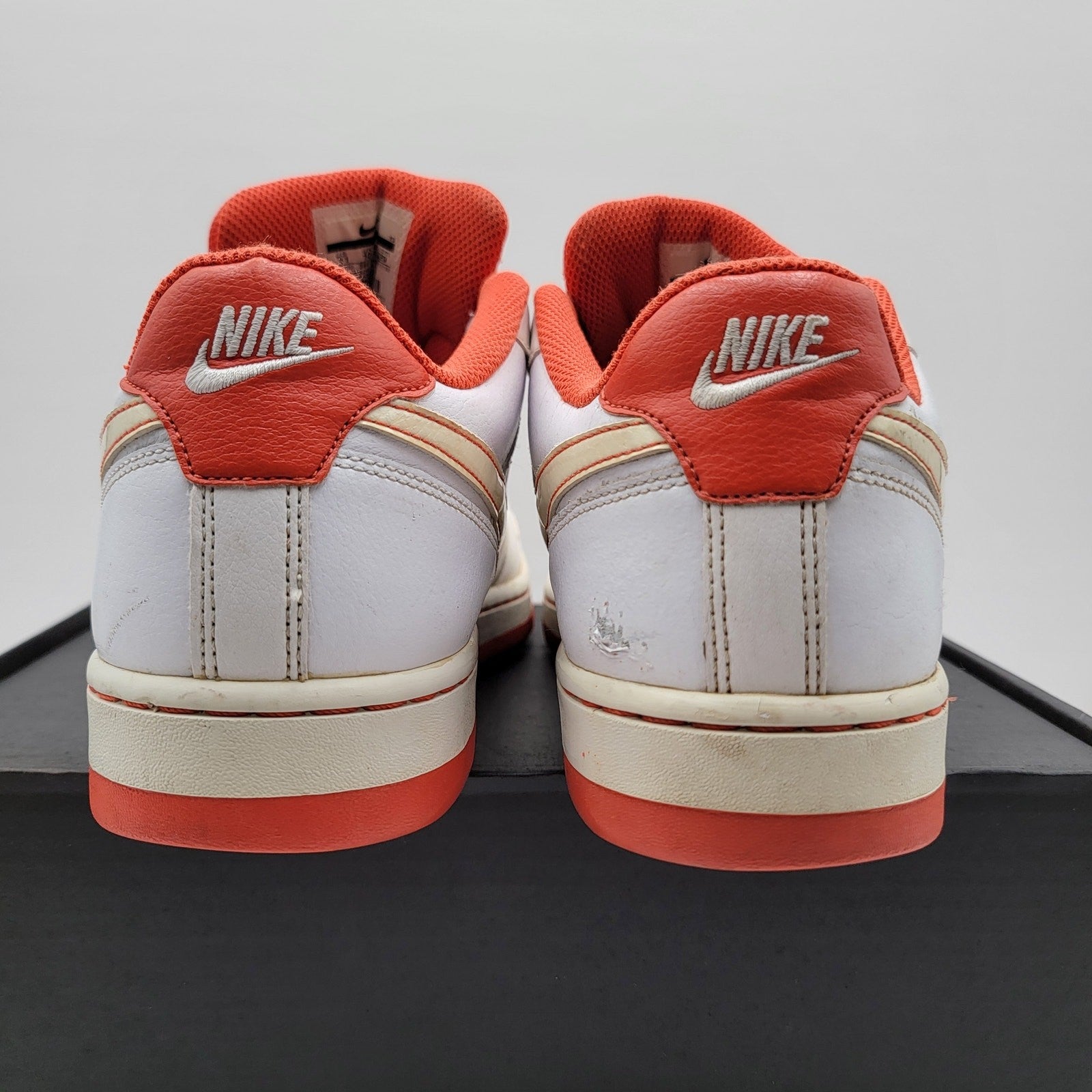 Nike Aire Prestige III Mens Sneakers White/Orange Sz 11 (256) 3861141183