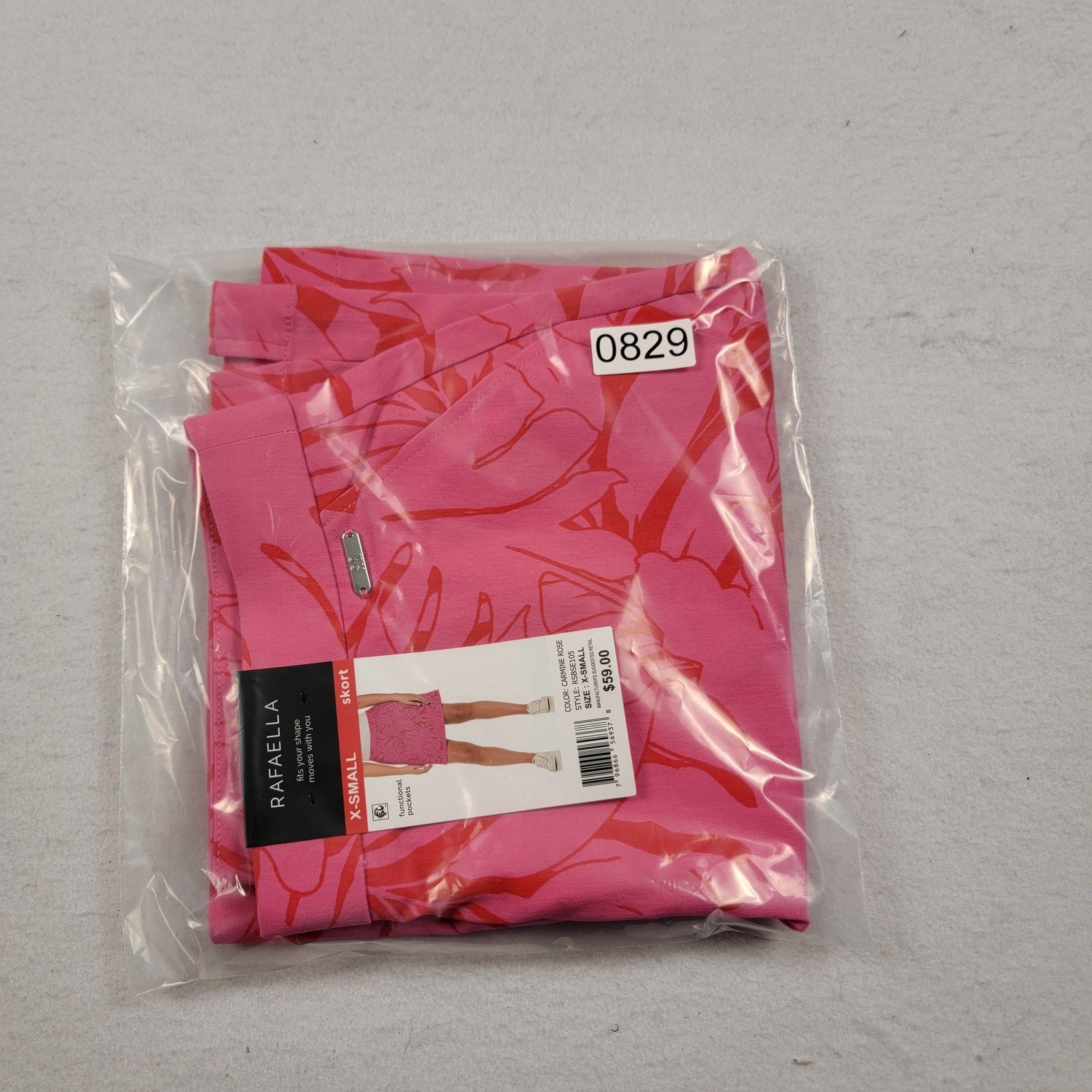 Rafaella Pink Red Leaf Print Skort Women’s XSmall NWT Stretch Performance