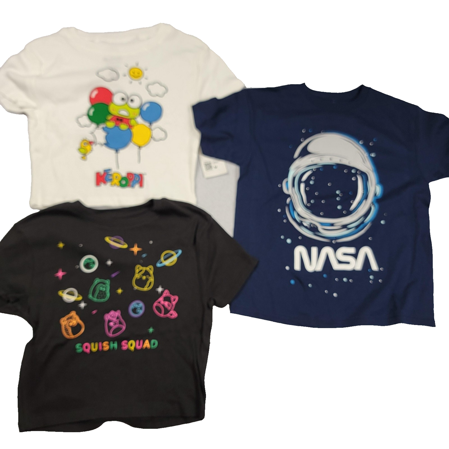 NASA Keroppi Squishmallows Shirt Lot 3pc Womens Medium Small Graphic Tees