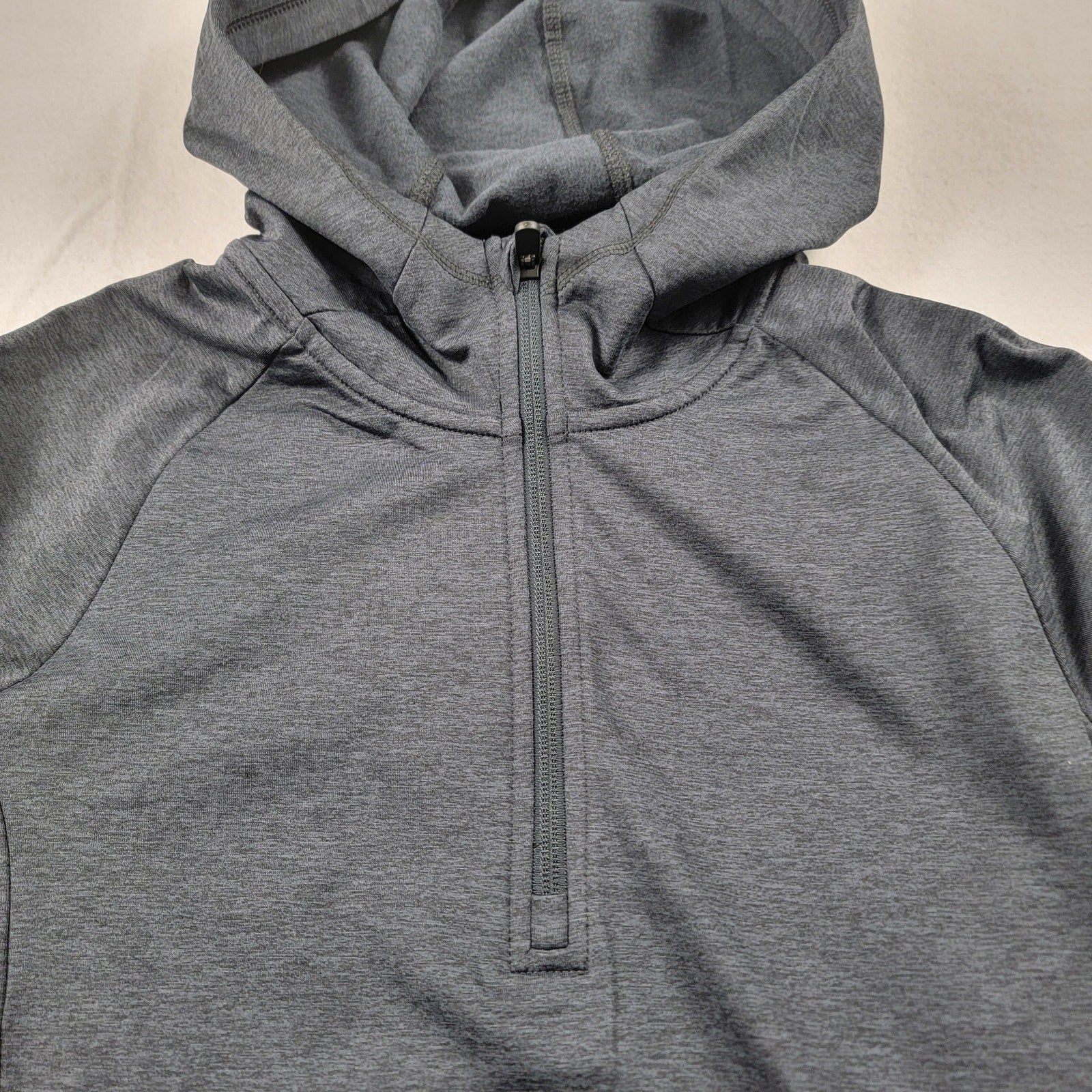 Gaiam Mens 1/4 Zip Slim Fit Hoodie Heather Gray Sz S