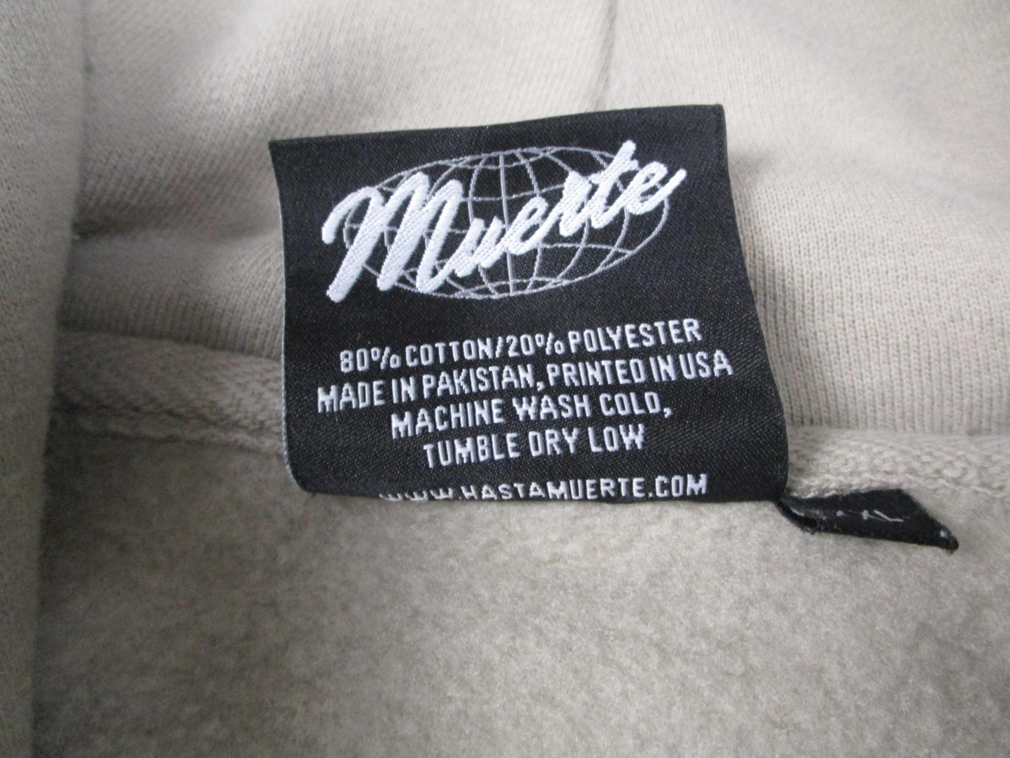 Hasta Muerte Hoodie Men 2XL Tan Hustle Daily Praying Angel Get Money Graphic12153