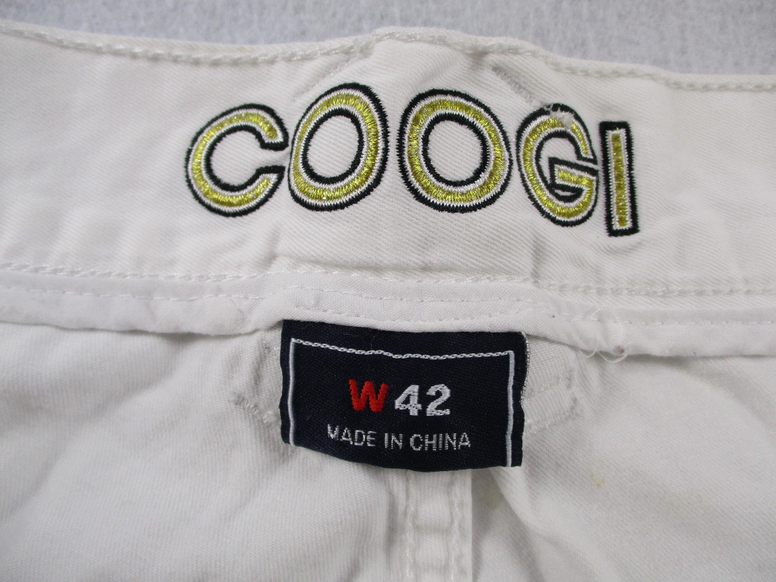COOGI Shirt & Cargo Shorts Mens 42 White Nautical Anchor Crest Graphic Set 167514
