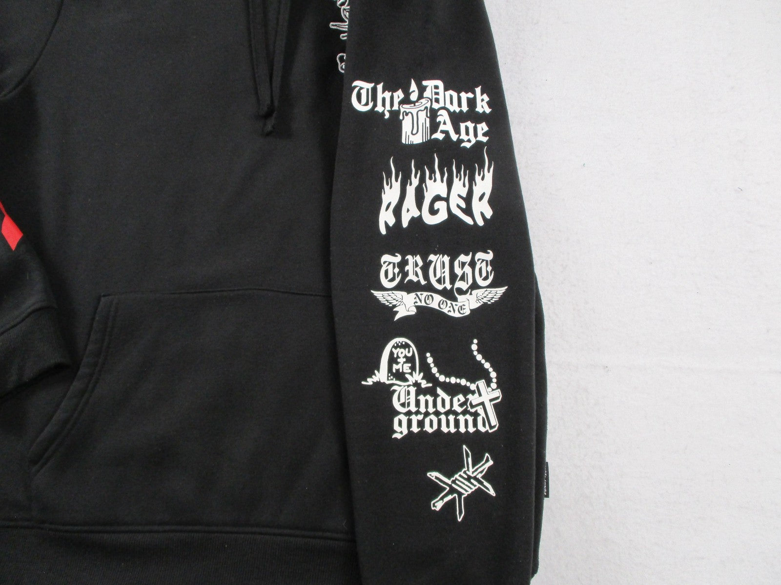 Rebel Minds Hoodie Mens XL Black Pullover Fleece Sweatshirt Stay High Paradise4
