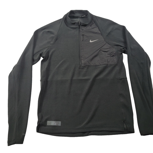 Nike Running Division DriFit 1/4 Zip Running Top Men’s Small Black NWT
