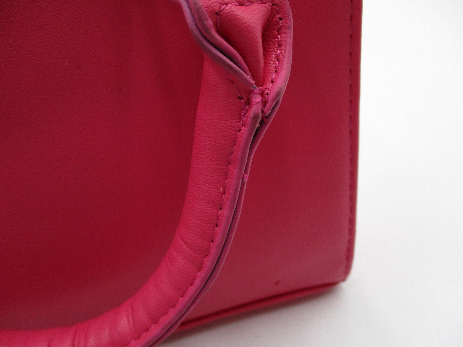 Bebe Satchel Bag Womens Mini Hot Pink Quilted Faux Leather Crossbody Purse Gold8