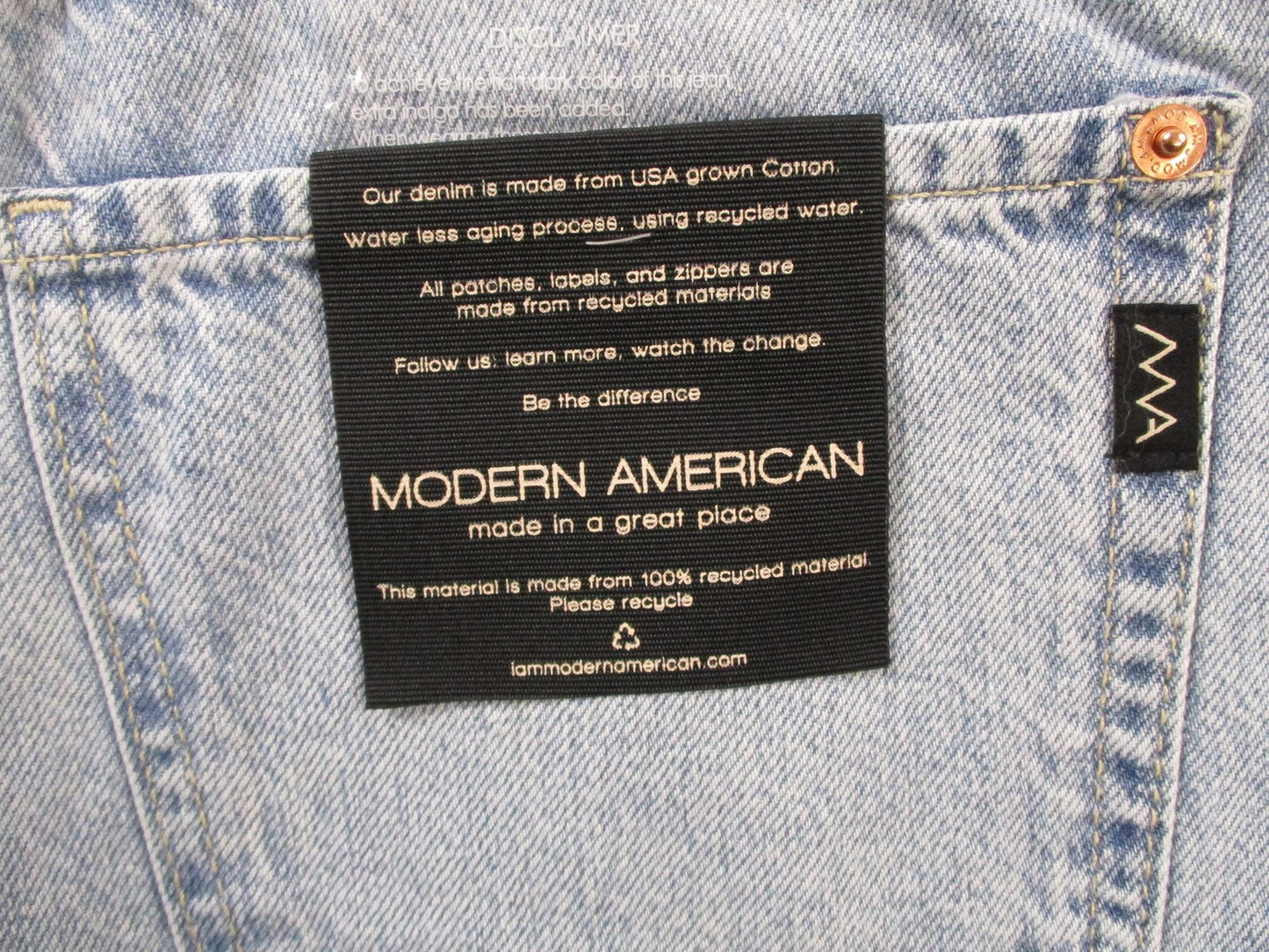 Modern American Rexford Jeans Womens 26 Alaska Blue High Rise Straight USA 14685