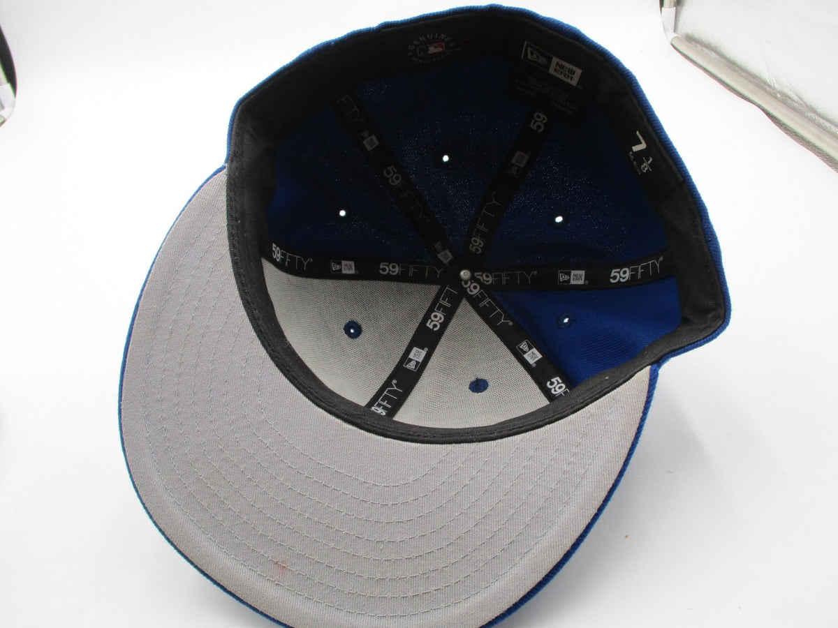 Atlanta Braves Hat Cap Fitted Mens 7 1/8 Blue MLB Baseball 59FIFTY New Era12