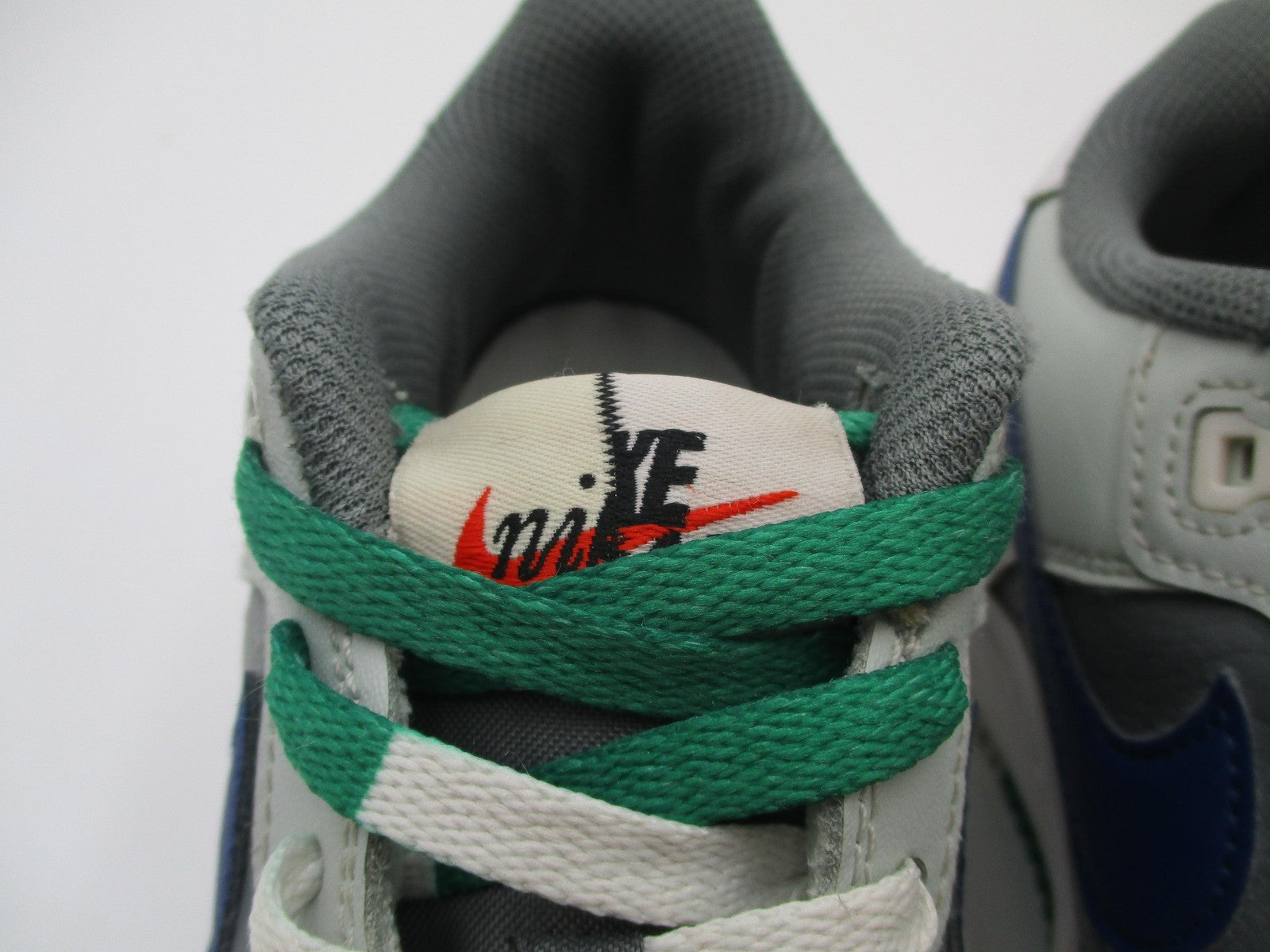 Nike Air Force 1 Low Shoes Youth Size 6Y Gray Green Blue Sneakers FB9035-0012