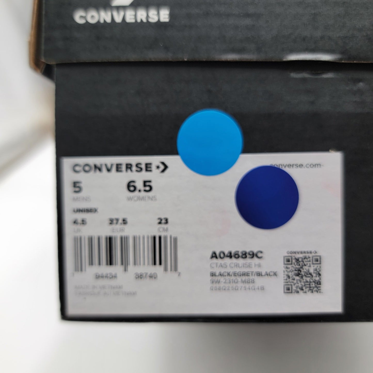 Converse CTAS Cruise High Black Men's Size 5  New In Box10